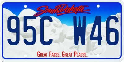 SD license plate 95CW46