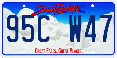 SD license plate 95CW47