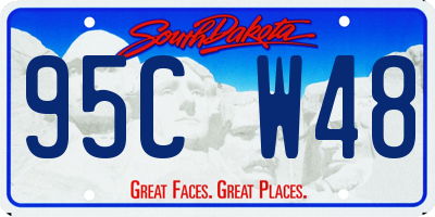 SD license plate 95CW48