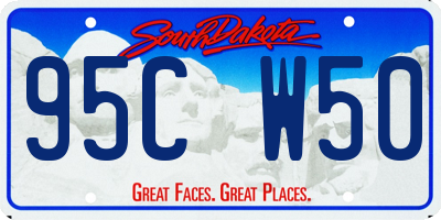 SD license plate 95CW50