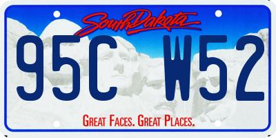 SD license plate 95CW52