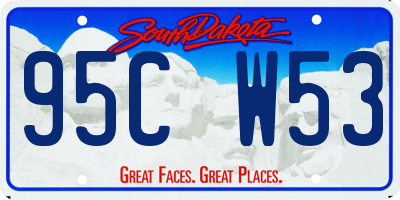 SD license plate 95CW53