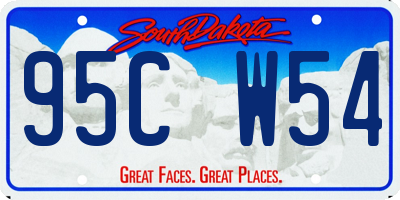SD license plate 95CW54