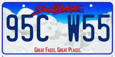 SD license plate 95CW55