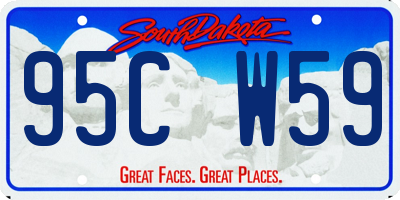SD license plate 95CW59