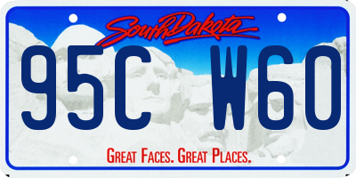 SD license plate 95CW60