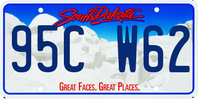 SD license plate 95CW62