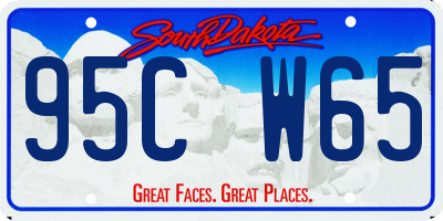 SD license plate 95CW65