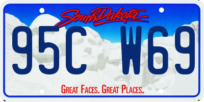 SD license plate 95CW69