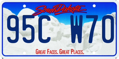 SD license plate 95CW70