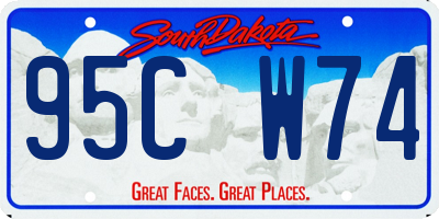 SD license plate 95CW74