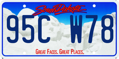 SD license plate 95CW78