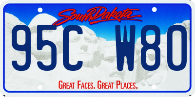 SD license plate 95CW80