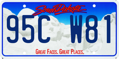 SD license plate 95CW81
