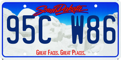 SD license plate 95CW86