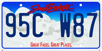 SD license plate 95CW87
