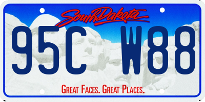 SD license plate 95CW88