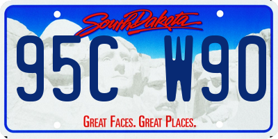 SD license plate 95CW90