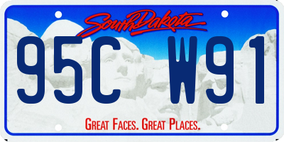 SD license plate 95CW91