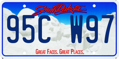 SD license plate 95CW97