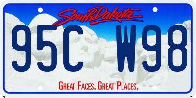 SD license plate 95CW98