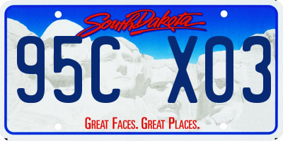 SD license plate 95CX03