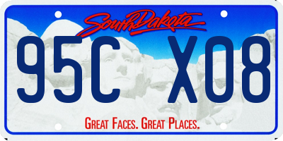 SD license plate 95CX08