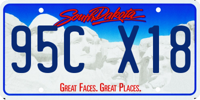 SD license plate 95CX18