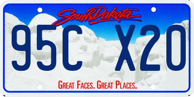 SD license plate 95CX20