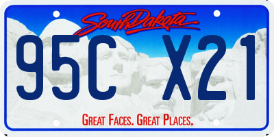 SD license plate 95CX21