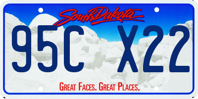 SD license plate 95CX22