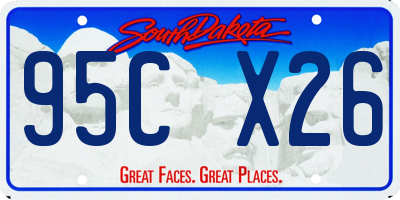 SD license plate 95CX26