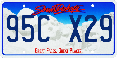 SD license plate 95CX29