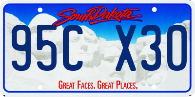 SD license plate 95CX30