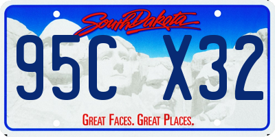 SD license plate 95CX32