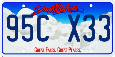 SD license plate 95CX33