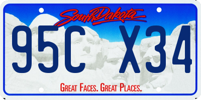 SD license plate 95CX34