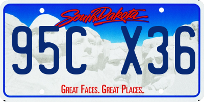 SD license plate 95CX36