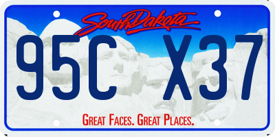 SD license plate 95CX37