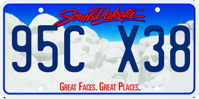 SD license plate 95CX38