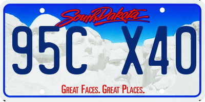 SD license plate 95CX40