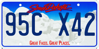 SD license plate 95CX42