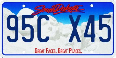 SD license plate 95CX45