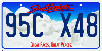 SD license plate 95CX48