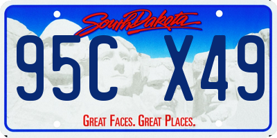 SD license plate 95CX49