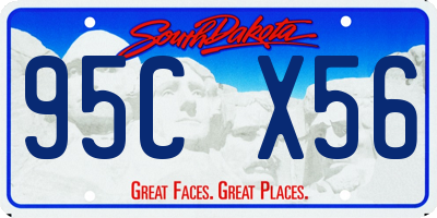SD license plate 95CX56