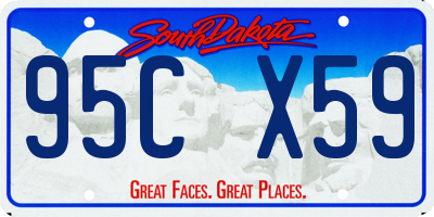 SD license plate 95CX59