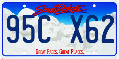 SD license plate 95CX62