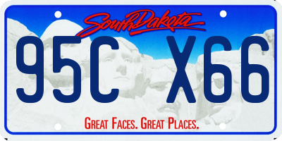 SD license plate 95CX66