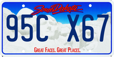 SD license plate 95CX67